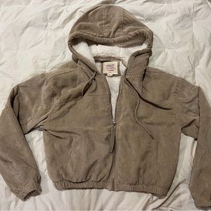 Corduroy jacket with Sherpa lining